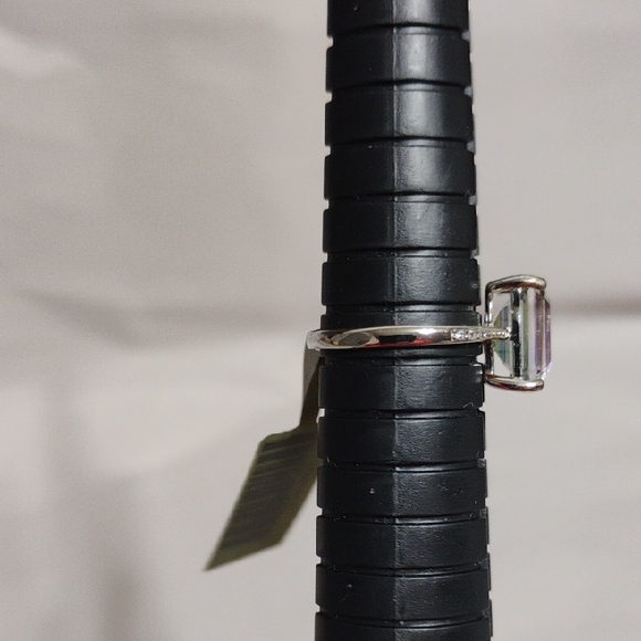 New 925 Sterling Silver Lab Mystic Topaz & Sapphire Ring Sz.6 - Picture 11 of 13